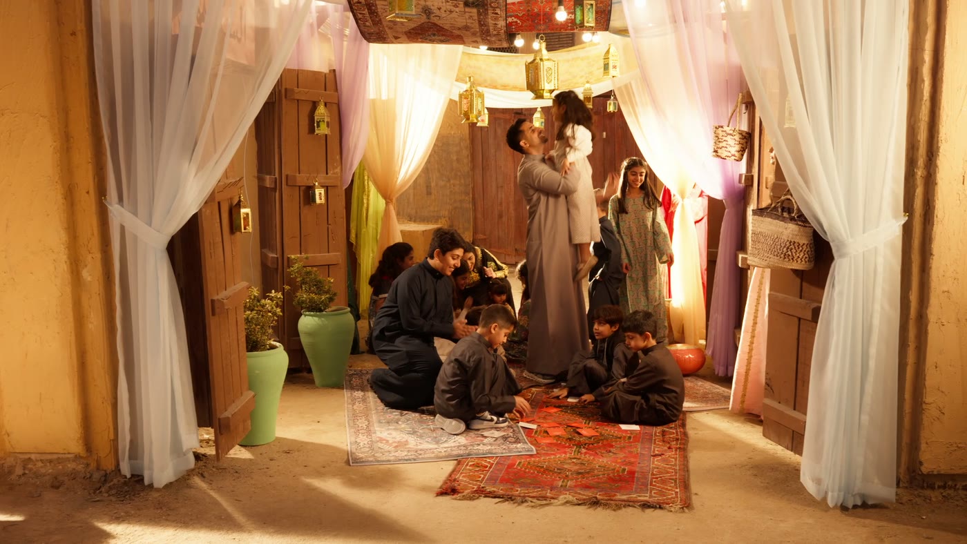The live-action Ramadan set of the music video