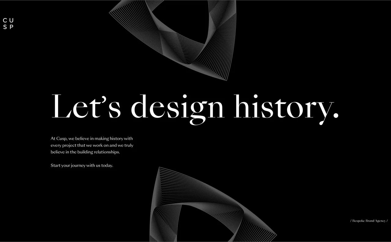 Cusp & Co. brand presentation — Let’s design history